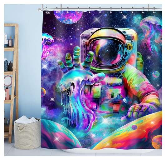 Space Exploration shower curtain