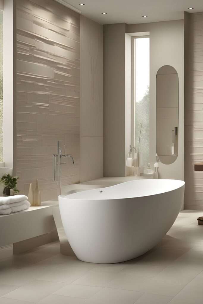 Top 9 Stunning Wall Decor Ideas to Elevate Your Bathroom Style 3 Textured Wall Tiles