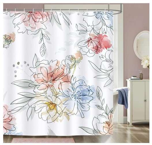 Use Large Watercolor Shower Curtains