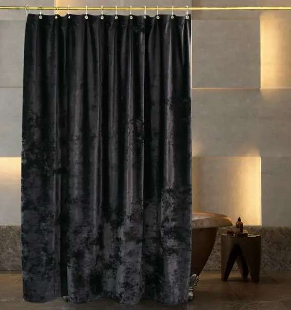 Velvet Fringe Shower Curtains