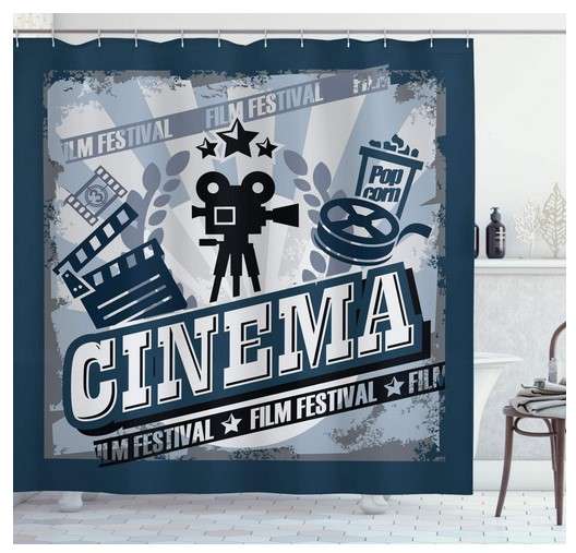 9 Unique Shower Curtain Ideas to Transform Your Bathroom 7 Vintage Movie Posters shower curtain