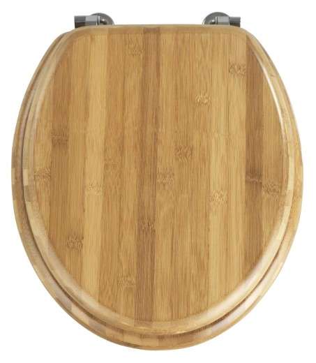 Top 5 Solid Wooden Toilet Seats for a Comfortable Bathroom 7 WENKO Abattant WC Bambou