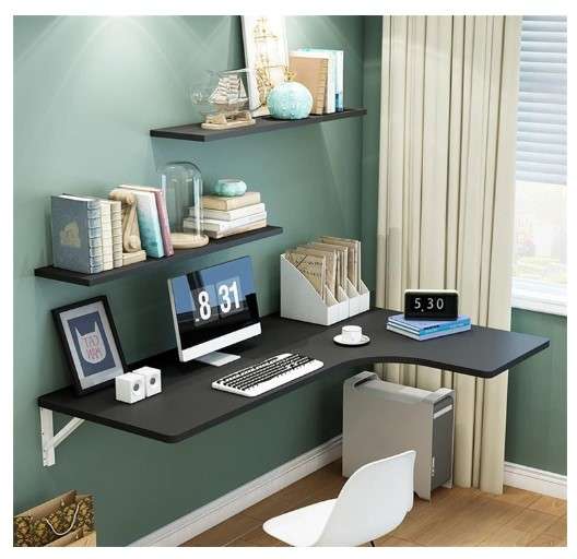 Wall mounted floating desk
