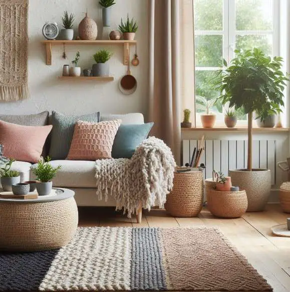 5 Boho Living Room Décor Ideas for Small Spaces 3 Add texture
