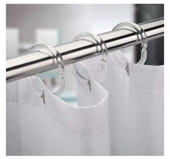 Amazer Plastic Shower Curtain Rings Shower Curtain Hooks