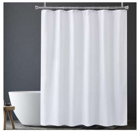 Amazer White Shower Liner Cloth Waterproof