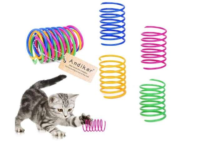 Andiker Cat Spiral Spring 12 Pc Creative Toy to Kill Time and Keep Fit