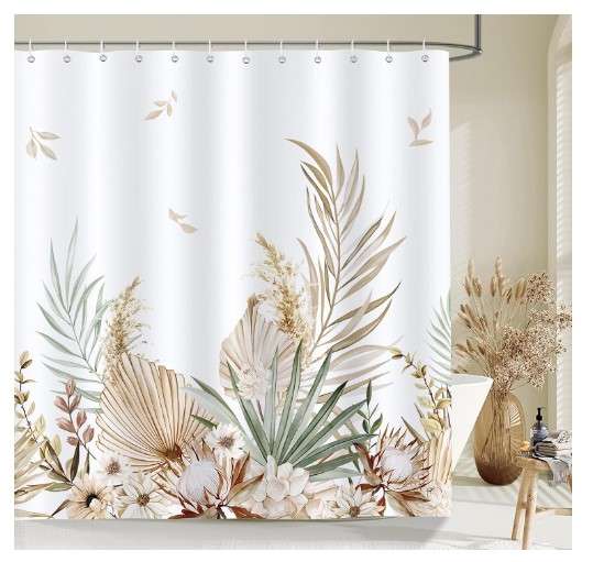 Polyester Shower Curtains: The Best Options for Your Bathroom 1 BonHause Polyester Shower Curtain
