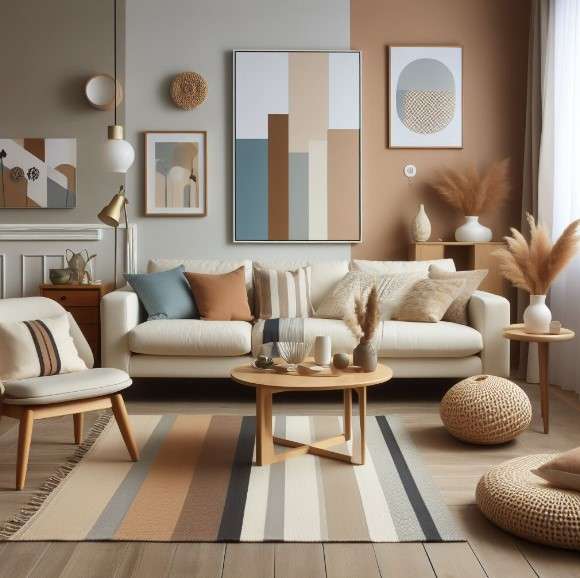 5 Boho Living Room Décor Ideas for Small Spaces 4 Choose neutral colors