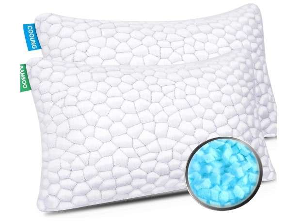 Cooling Bed Pillows for Sleeping 2 Pack Shredded Memory Foam Pillows