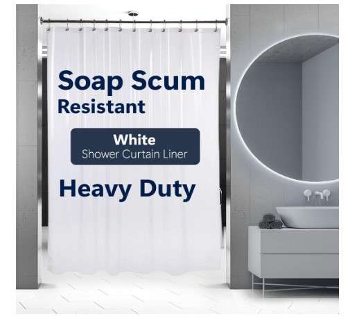 Epica Strongest Heavy Duty Clear Vinyl Shower Curtain Liner