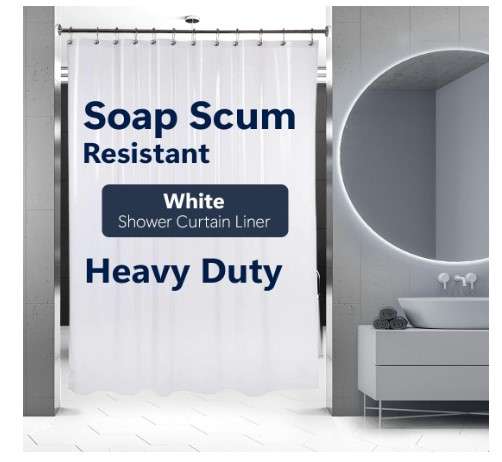 Nylon Shower Curtains: The Best Options for Your Bathroom 3 Epica Strongest Heavy-Duty Clear Vinyl Shower Curtain Liner