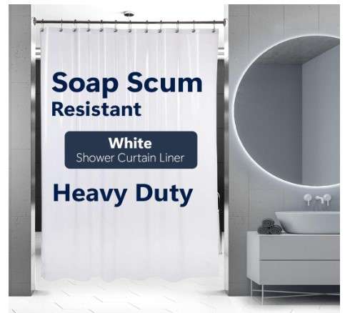 Mildew-Resistant Shower Curtains: The Best Options for a Mold-Free Bathroom 9 Epica Strongest Heavy-Duty Clear Vinyl Shower