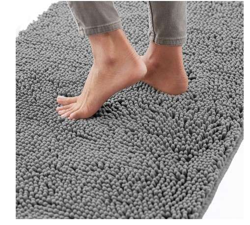 Gorilla Grip Bath Rug 24x17 Thick Soft Absorbent Chenille