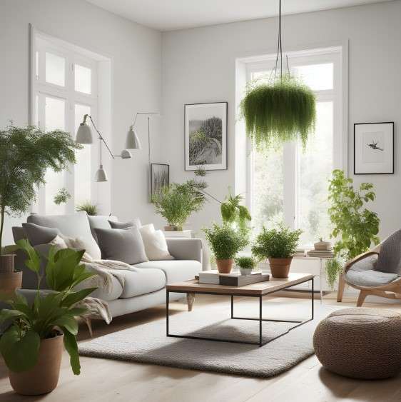 Top 10 Scandinavian Living Room Ideas and Design Tips 7 Greenery