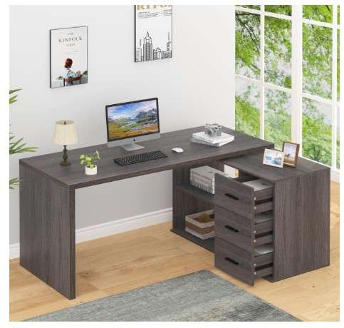 HSH L Shaped Desk with Drawers