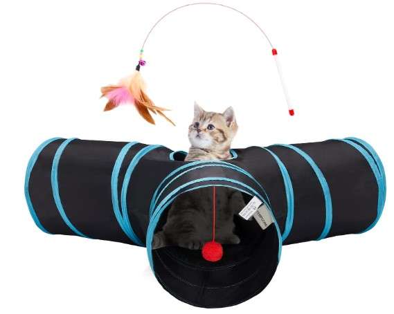 Pet Cat Tunnel Tube Toys 3 Way Collapsible