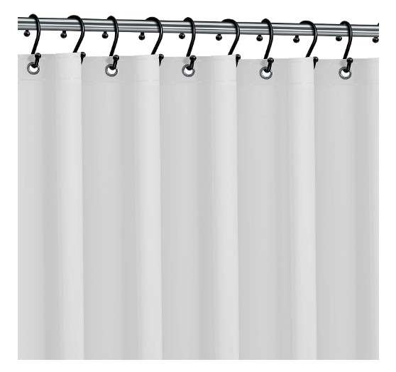6 Best Vinyl Shower Curtain Ideas for Your Bathroom 3 Premium Shower Curtain Liner, 72"W X 72''H - PVC-Free, 6G PEVA Shower Curtain
