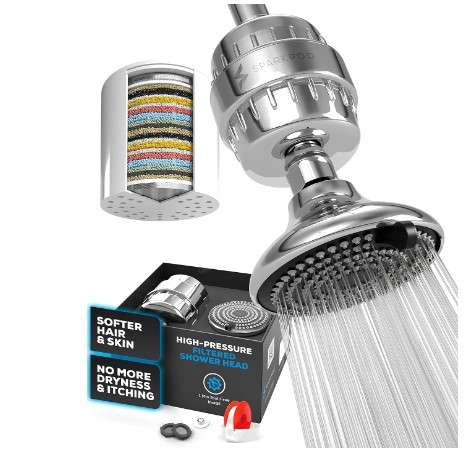 SparkPod Luxury Filtered Shower Head Set 23 Stage Shower Filter