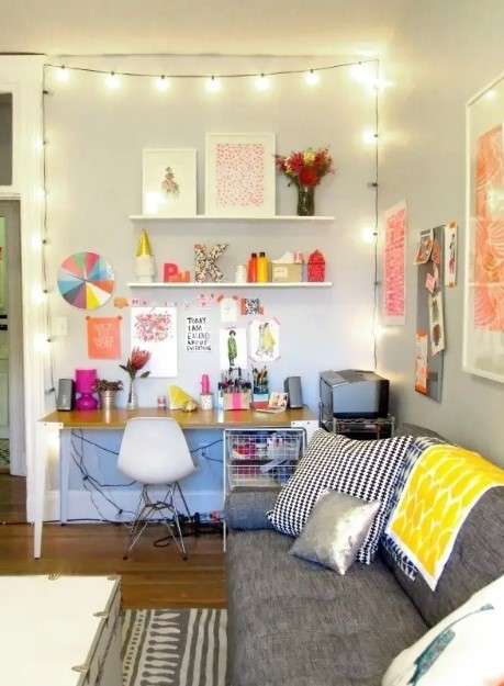 10 Modern Living Room Lighting Ideas for Every Style 7 String Lights