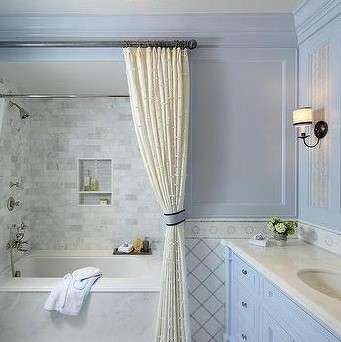 10 Creative Ways to Hang a Shower Curtain 8 Tassel Tiebacks