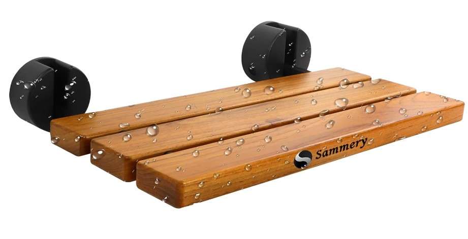 Waterproof Wooden Shower Bench Ideas: The Ultimate Guide 5 20" Folding Teak Shower Seat Wall Mounted
