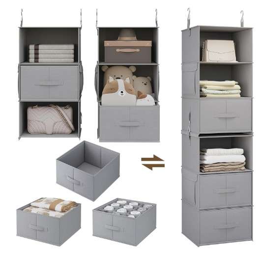 7 Hanging Closet Organizer Ideas: Say Goodbye to Clutter 13 6-Tier Hanging Shelves for Closet