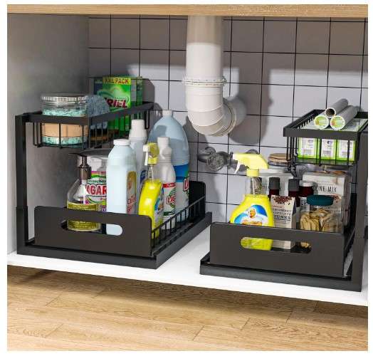 Bukfen Under Sink Organizer Pull Out Cabinet Organizer