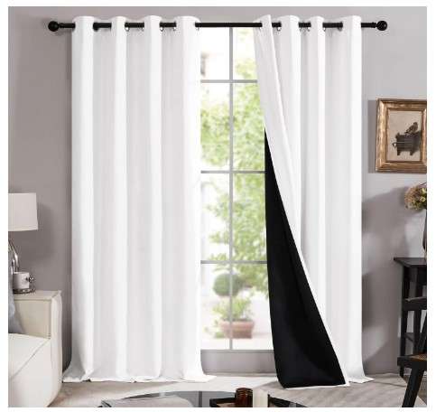 White Blackout Curtains for Living Room: The Ultimate Guide 3 Deconovo White Blackout Curtains for Bedroom and Living Room