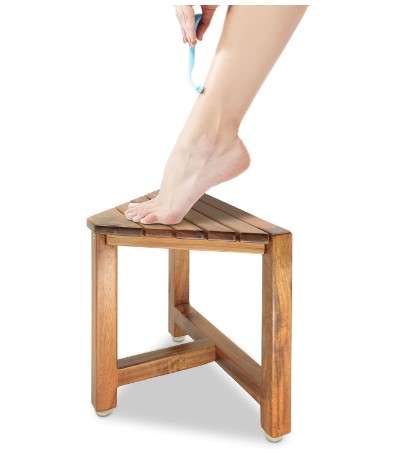 ENKEZI Shower Foot Rest 12 in Shower Stool for Shaving Legs