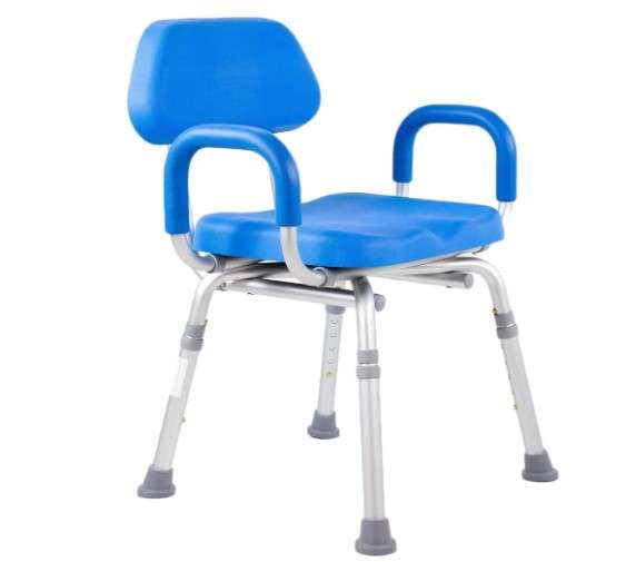 Padded Shower Chair and Bath Chair with Armrests and Back