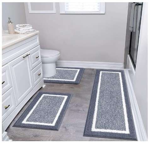 Large Bathroom Rugs: Tips for Buying and Decorating 5 Pauwer Bathroom Rug Mat Set 3 Piece