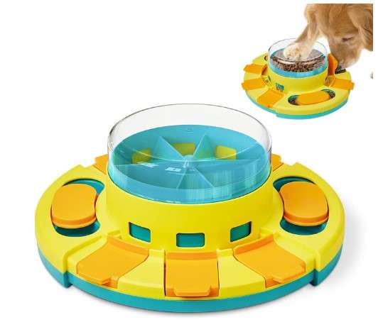 Potaroma Dog Puzzle Toy 2 Levels Slow Feeder Dog Food Treat Feeding Toys for IQ Training
