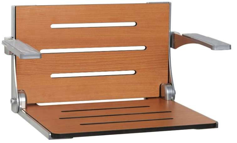 Folding Teak Shower Bench Ideas: The Ultimate Guide 9 Seachrome Silhouette Comfort Folding Wall Mount Shower Bench Seat with Arms