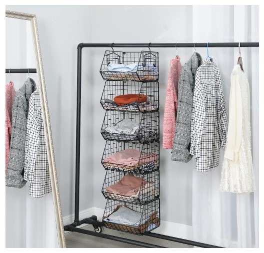 7 Hanging Closet Organizer Ideas: Say Goodbye to Clutter 5 X-cosrack 6 Tier Closet Hanging Organizer