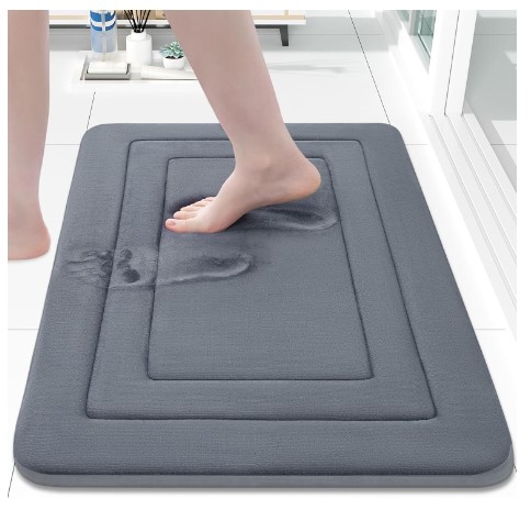 Transform Your Bathroom: 7 Memory Foam Rugs That Add Luxury and Style 13 Arotive Memory Foam Bathroom Rug Mat 30x20, Ultra Soft and Absorbent Bath Mat, Machine Wash Dry, Comfortable Bath Rug Carpet for Bathroom Floor, Tub and Shower, Dark Grey