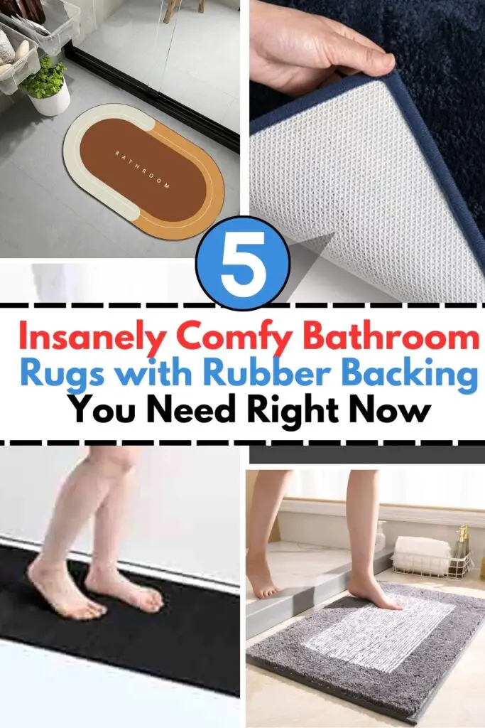 Bathroom Rugs with Rubber Backing