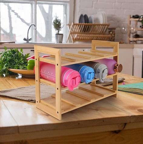 5 Water Bottle Storage Ideas for Your Home 5 Freestanding Water Bottle Rack