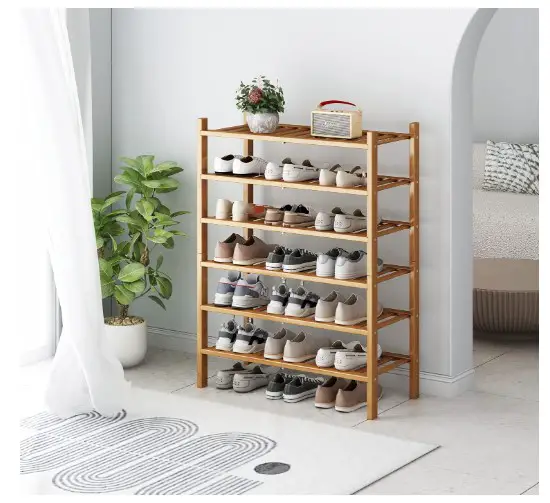 Modern Shoes Rack Design Ideas: Say Goodbye to Clutter 3 KSKSPE 6-Tier Free Standing Shoe Racks, Stackable | Beautiful | Natural | Functional | Sturdy, Bamboo Shoe Rack For Hallway Closet Living Room Entryway