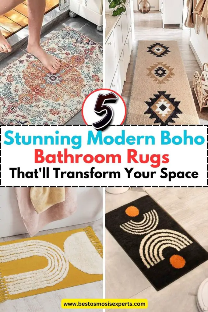 Modern Boho Bathroom Rugs