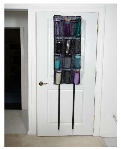 5 Water Bottle Storage Ideas for Your Home 2 Over-the-Door Water Bottle Holder