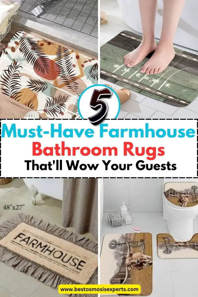 Rustic Farmhouse Bathroom Rugs