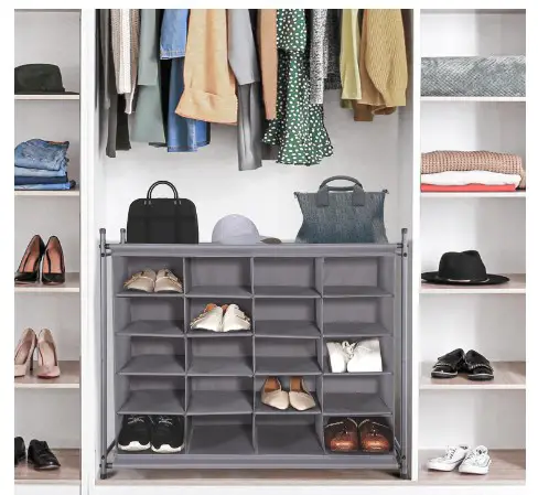Best Shoes Storage Ideas: Say Goodbye to Clutter 9 STORAGE MANIAC Stackable Shoe Cubby Organizer, Free Standing Shoe Cube Rack for Entryway, Bedroom, Apartment, Closet, 20-Cube Gray