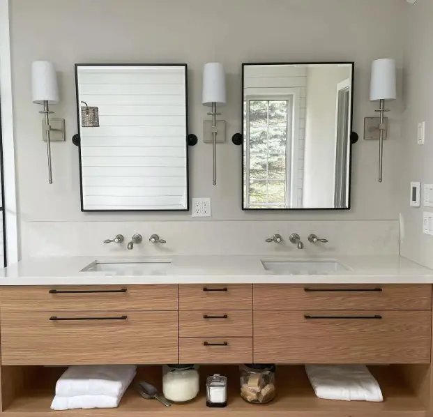 14 Bathroom Storage Ideas That Will Transform Your Morning Routine 15 Vanity Shelves for bathroom