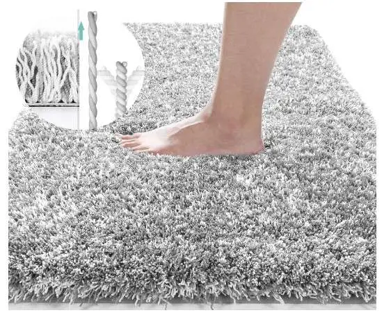 Large Plush Bathroom Rugs: The Ultimate Guide 1 Yimobra Fluffy Bath Rugs, Plush Bath Mats for Bathroom Non Slip
