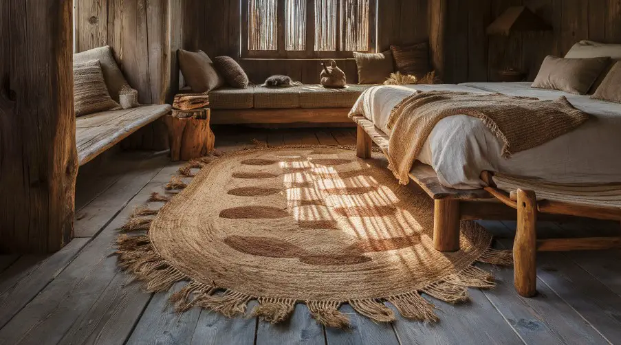 10 Rustic Bedroom Furniture Ideas for a Charming Home 8 Add a Rustic Rug