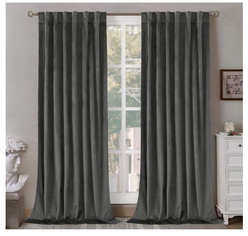 10 Cozy Bedroom Curtains That Will Transform Your Space 9 BGment Grey Velvet Curtains 84 inches Long, Thermal Insulated Blackout Curtains Noise Reduce Back Tab and Rod Pocket Luxury Panels for Bedroom/Living Room