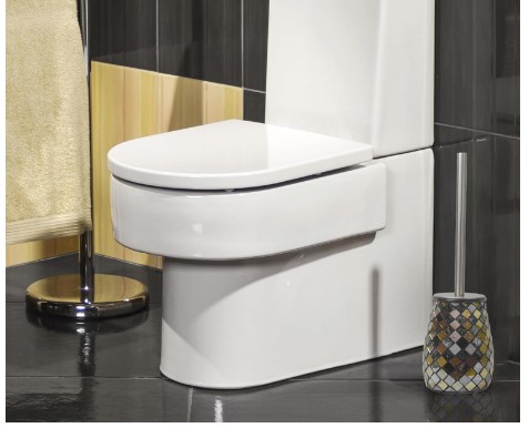 Unique Decorative Toilet Brush Holders for Every Style 7 Black Gold Toilet Brush and Holder Set Mosaic Glass | Non-Rustic Stainless Steel | Practical & Decorative Toilet Bowl Brush and Holder | Luxury Gold and Black Bathroom Accessories