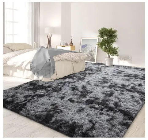 7 Affordable Cozy Bedroom Rugs Under $100 7 FlyDoit Large Area Rugs for Living Room, 4x6 Feet Tie-Dyed Dark Grey Shaggy Rug Fluffy Throw Carpets, Ultra Soft Plush Modern Indoor Fuzzy Rugs for Bedroom Girls Kids Nursery Room Dorm Home Decor