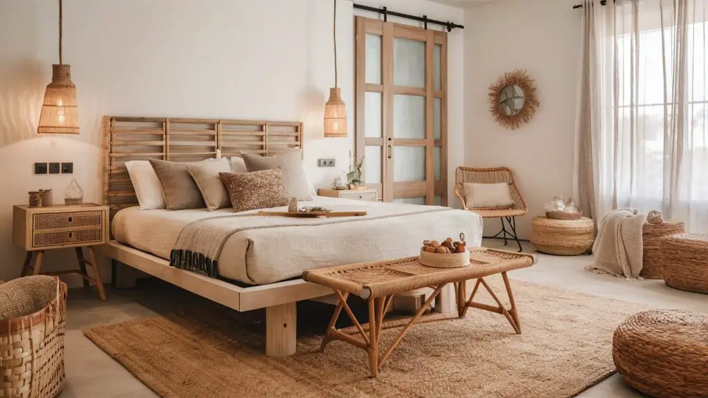 10 Modern Bohemian Bedroom Décor Ideas to Create a Cozy Oasis 2 Furniture Clean Lines and Natural Accents